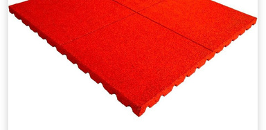Suelo caucho rojo